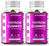 Vitamatic Thyroid Support Gummies front view with apple flavour