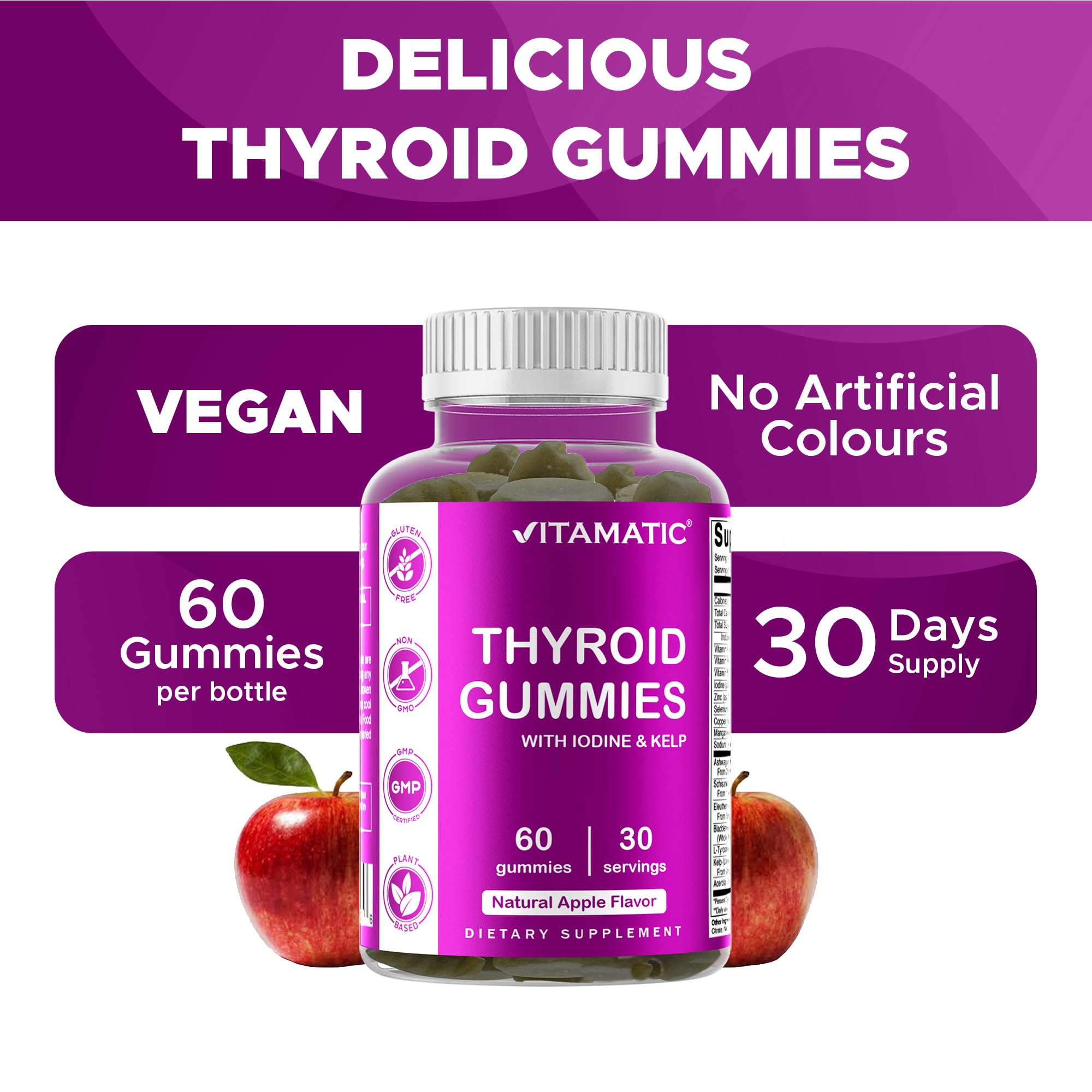 Vitamatic Thyroid Support Gummies nutritional information