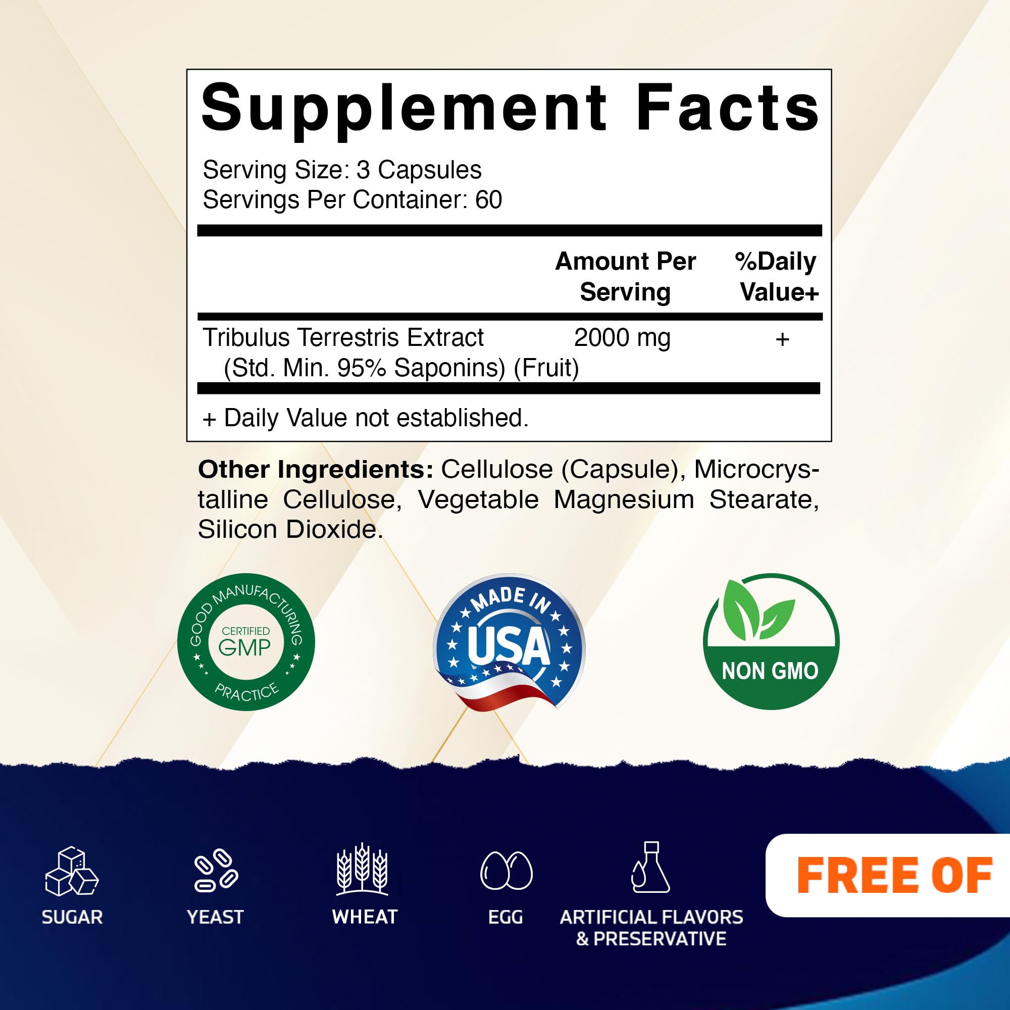 Vitamatic Tribulus Supplement 95% Saponins side view