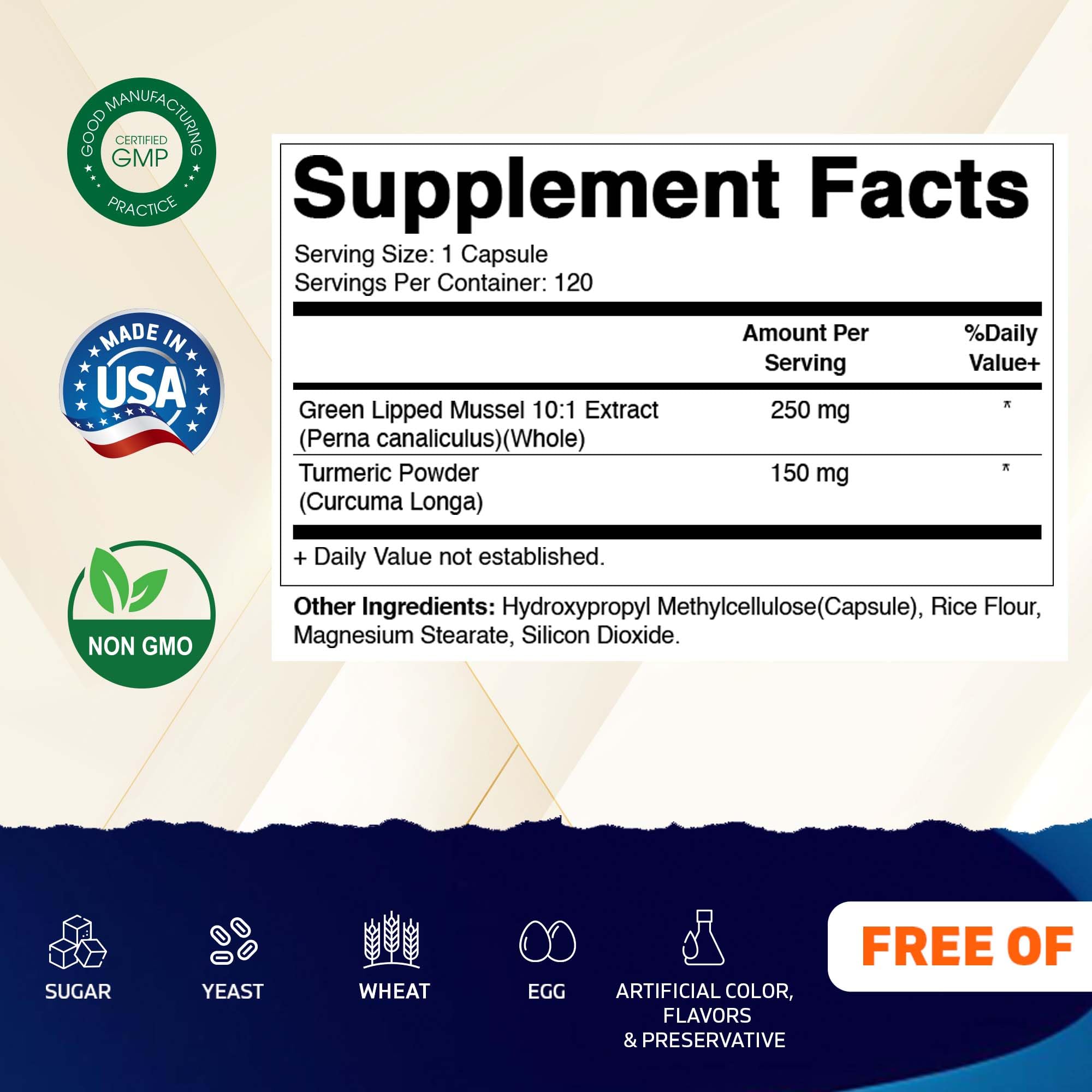 Vitamatic Turmeric Capsules bottle side view