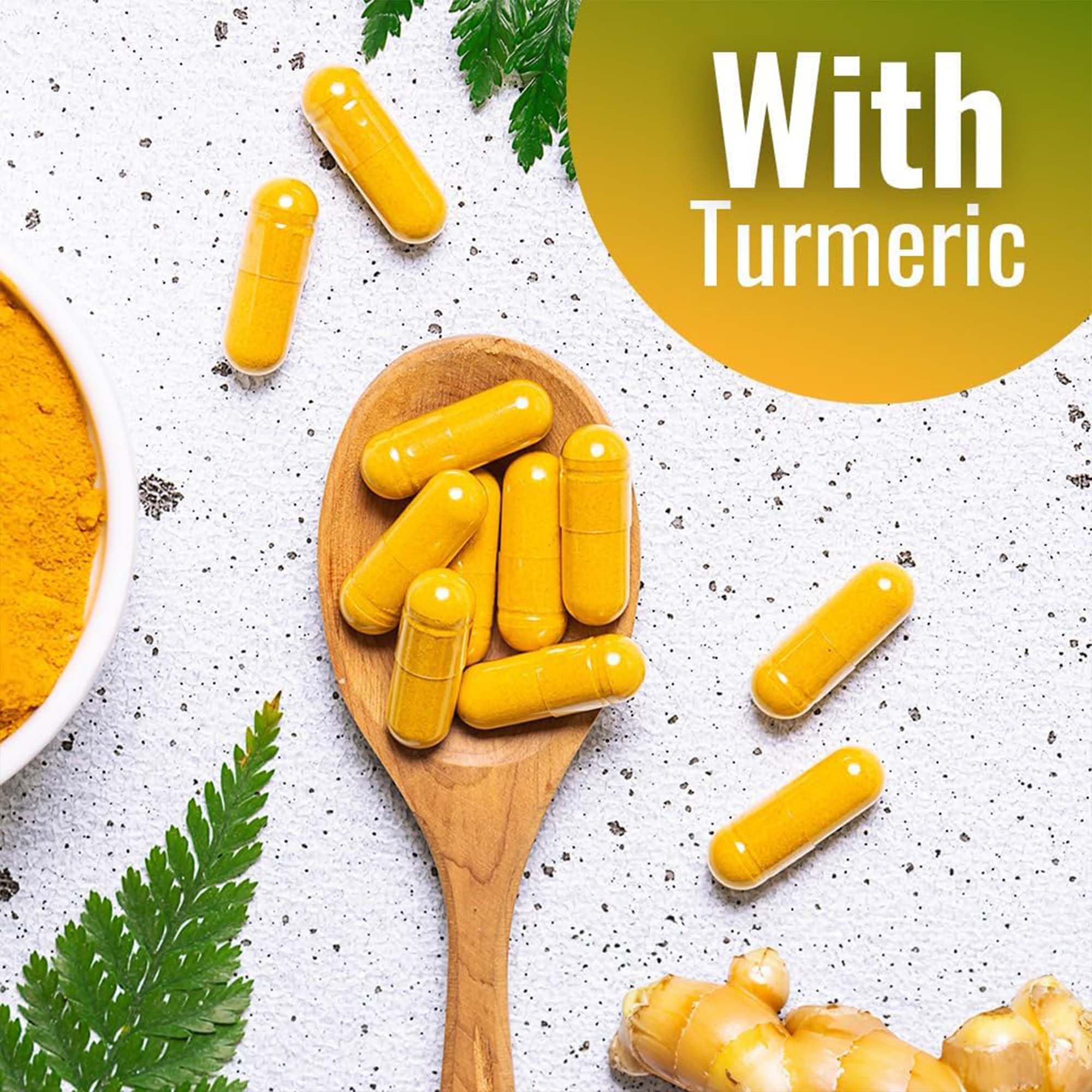 Vitamatic Turmeric Capsules packaging dimensions