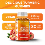 Vitamatic Turmeric Gummies ingredients list on packaging