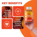 Vitamatic Turmeric Gummies side view with dosage information