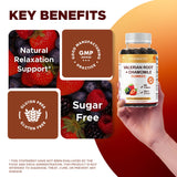 Vitamatic Valerian Gummies, vegan and gluten-free label