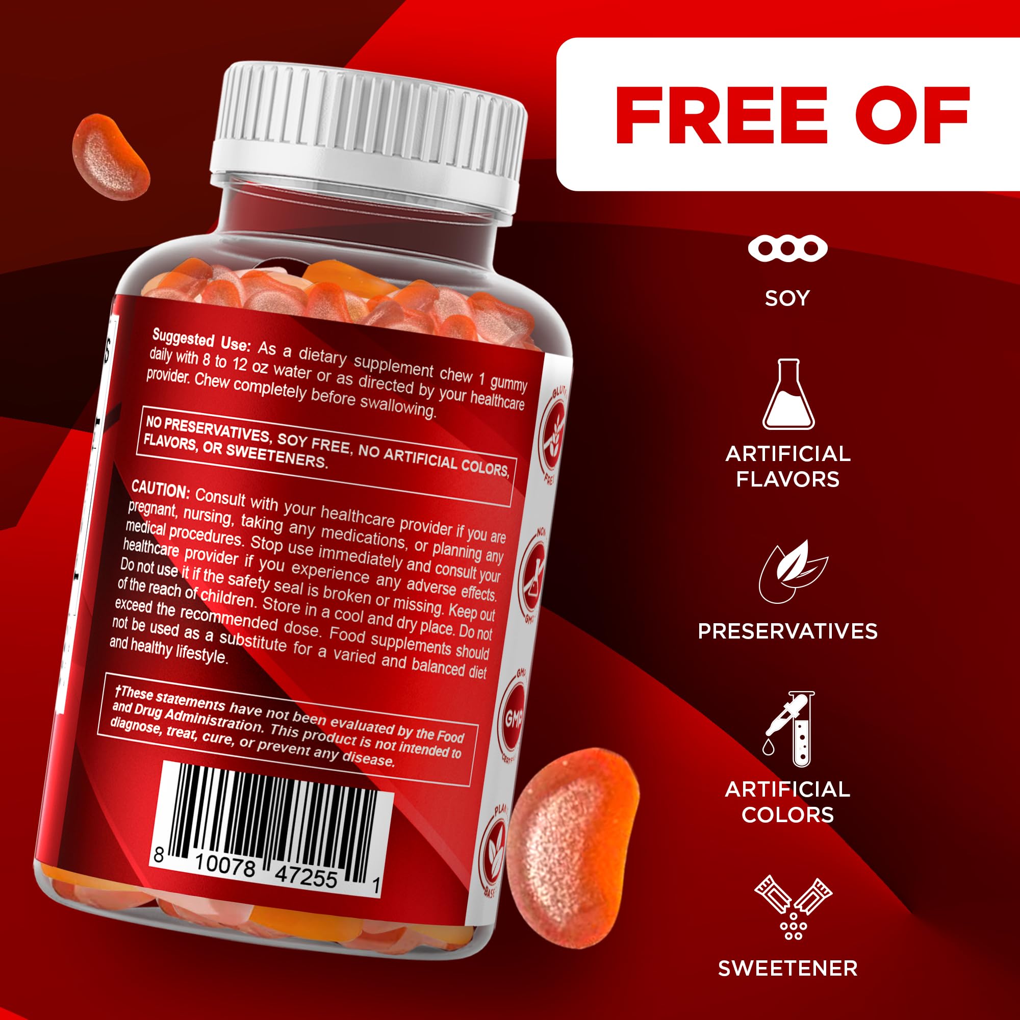 Vitamatic Vitamin A Supplement 331g close-up of strawberry flavour