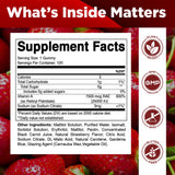 Vitamatic Vitamin A Supplement 331g side view showing ingredients