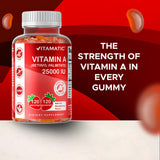 Vitamatic Vitamin A Supplement 331g with a glass of water