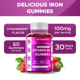 Vitamatic Vitamin B12 Gummies 400g opened package with gummies