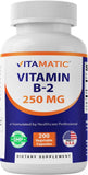 Vitamatic Vitamin B2 (Riboflavin) 100mg capsule bottle front view