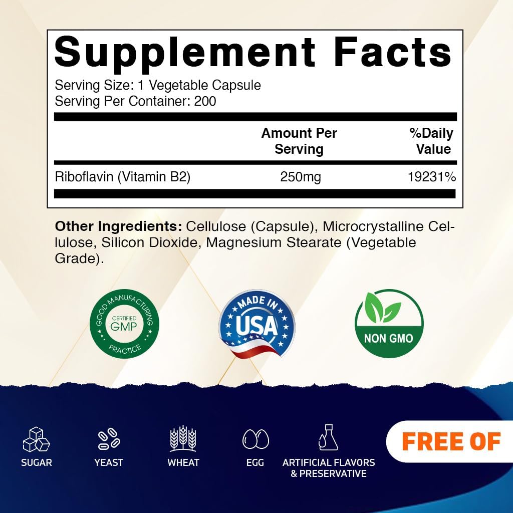Vitamatic Vitamin B2 (Riboflavin) capsule side view