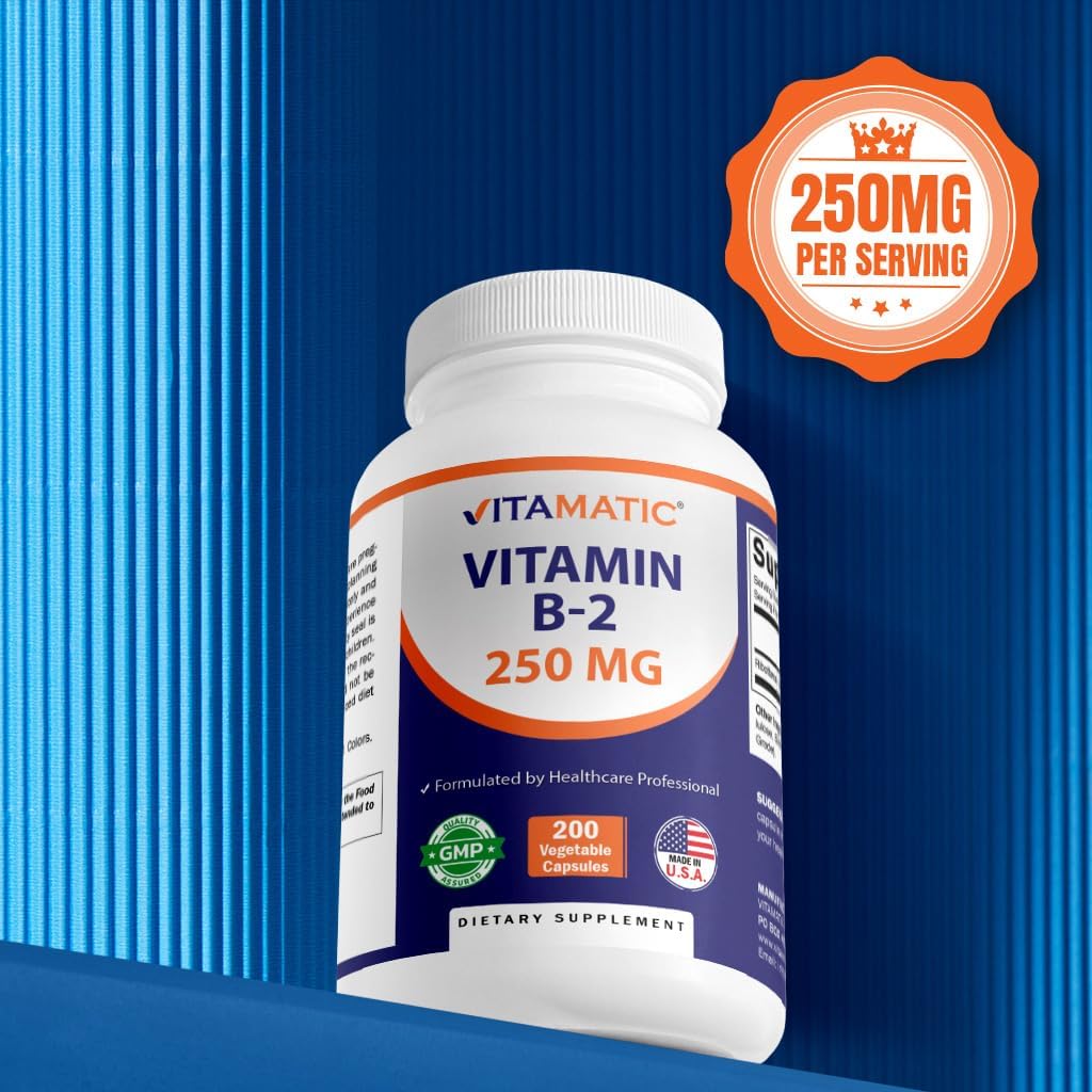 Vitamatic Vitamin B2 (Riboflavin) capsule with measuring spoon