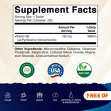 Vitamatic Vitamin B6 100mg supplement side view