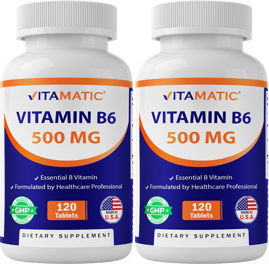 Vitamatic Vitamin B6 capsules front view