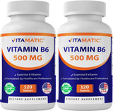 Vitamatic Vitamin B6 capsules front view