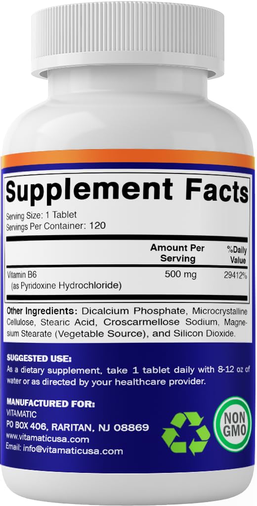 Vitamatic Vitamin B6 capsules in a daily supplement organiser