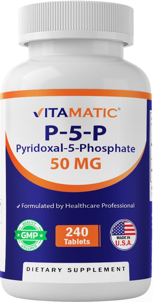 Vitamatic Vitamin B6 P5P 50mg 240 Tablets front view