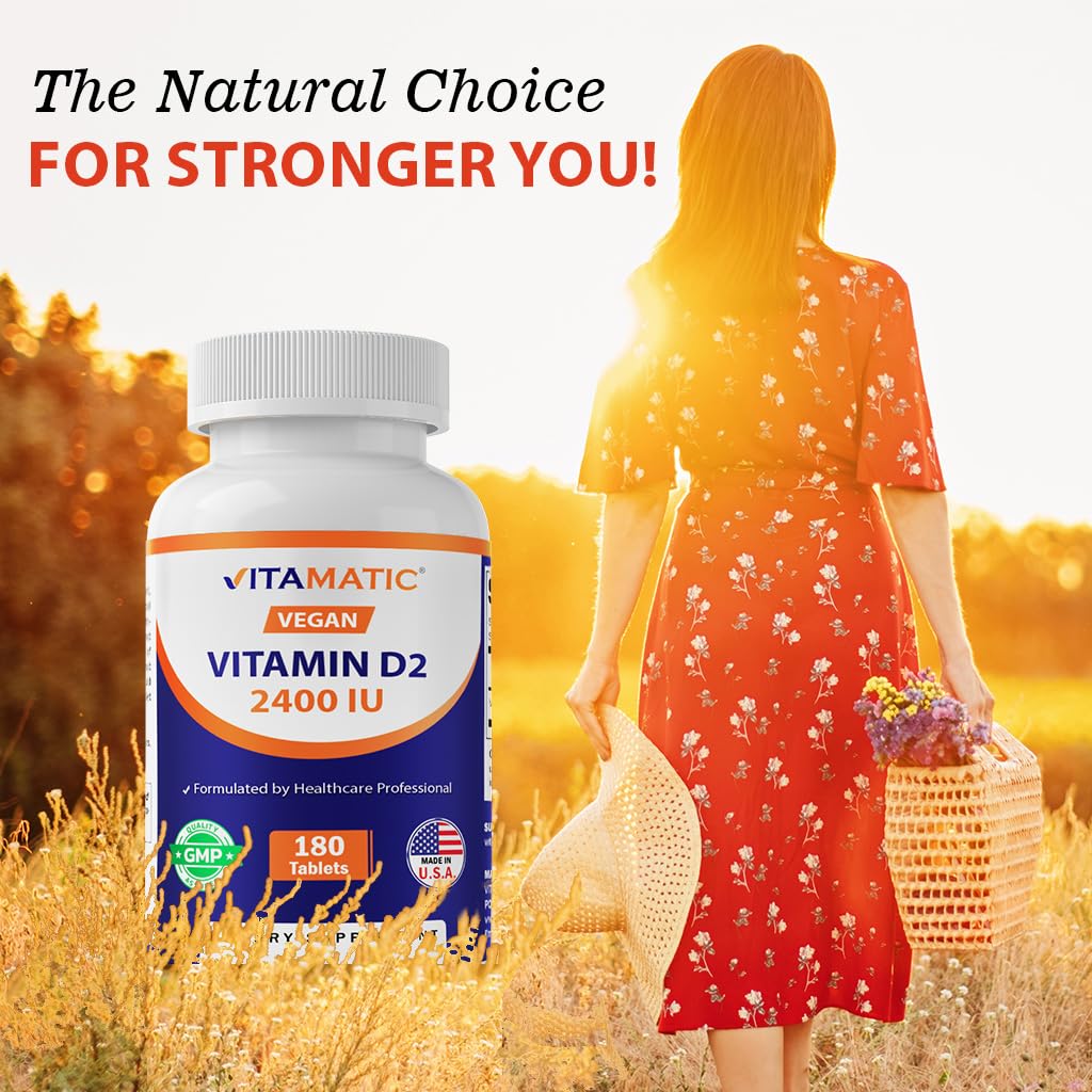 Vitamatic Vitamin D2 2400 IU Vegetarian Tablets ingredients list