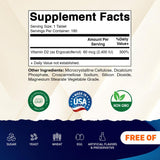 Vitamatic Vitamin D2 2400 IU Vegetarian Tablets side view showing label