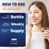 Vitamatic Vitamin D3 1000 IU capsules back view