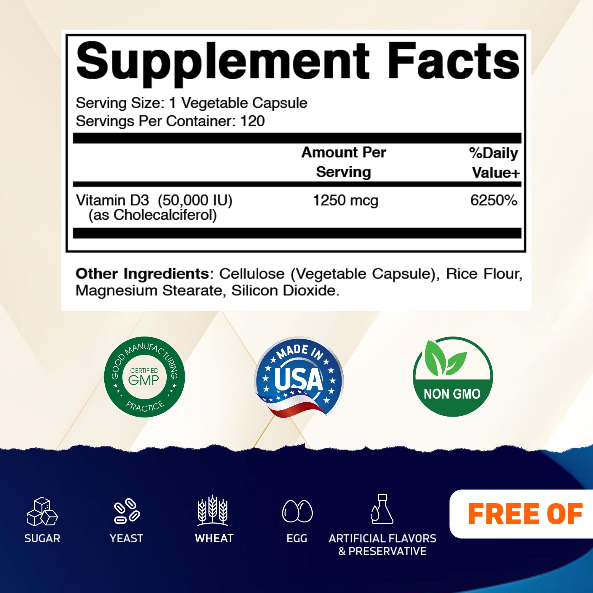Vitamatic Vitamin D3 1000 IU once weekly capsules side view