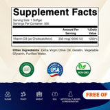 Vitamatic Vitamin D3 10000 IU Mini Softgels side view