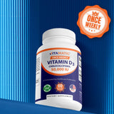 Vitamatic Vitamin D3 capsules in a hand