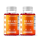 Vitamatic Vitamin D3 & K2 Gummies front view with packaging
