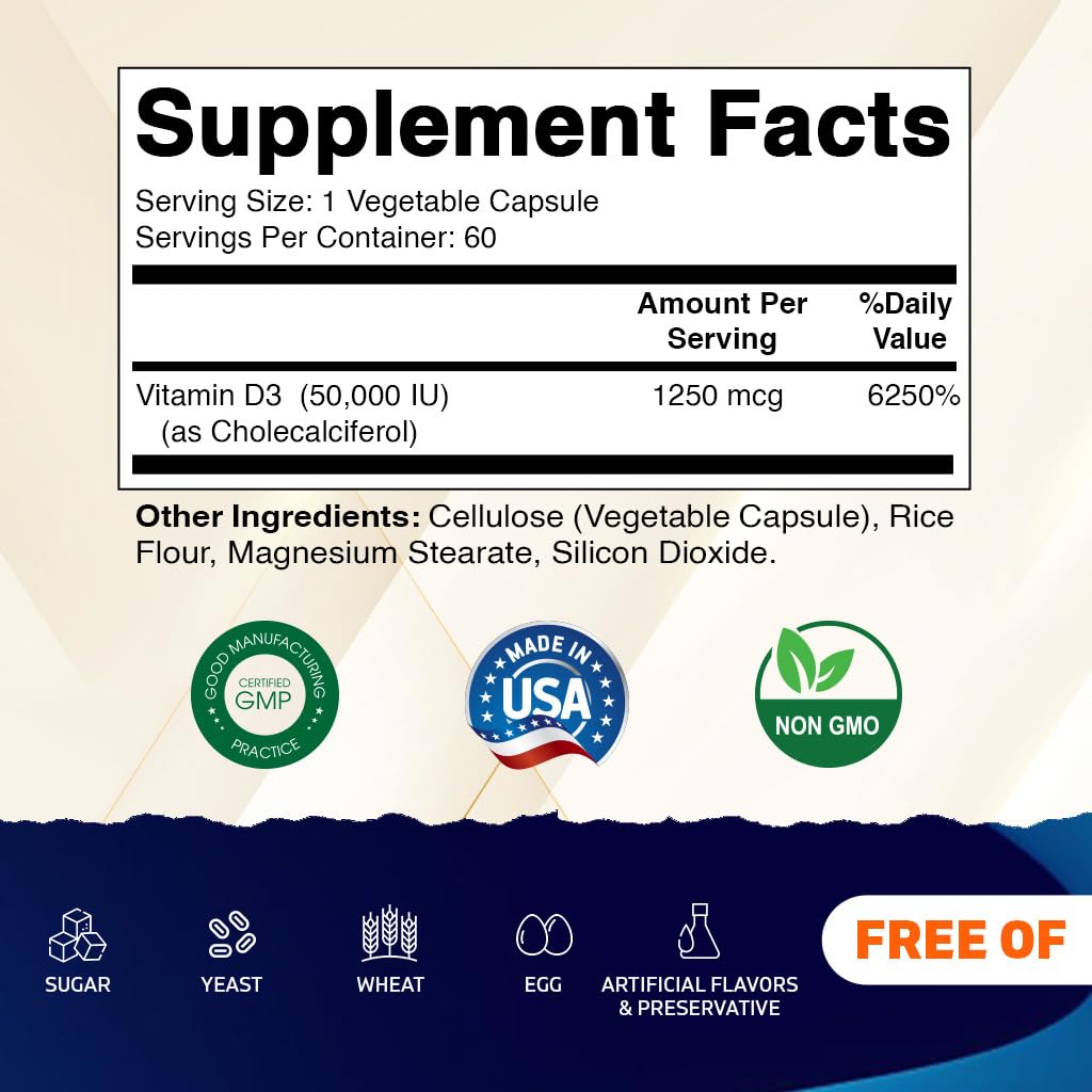 Vitamatic Vitamin D3 supplement bottle side view