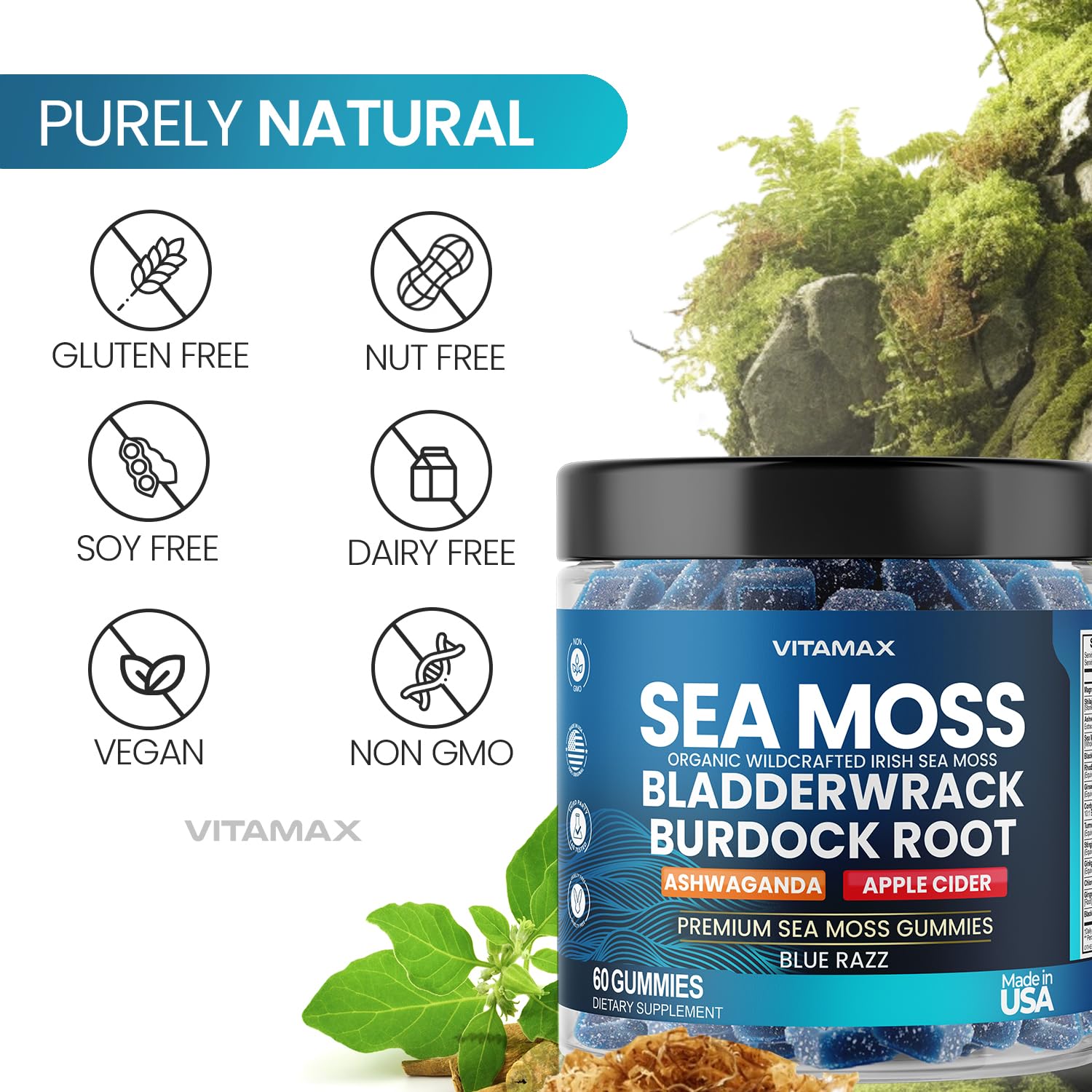 Vitamax Blended Vitamin & Mineral Gummies packaging details