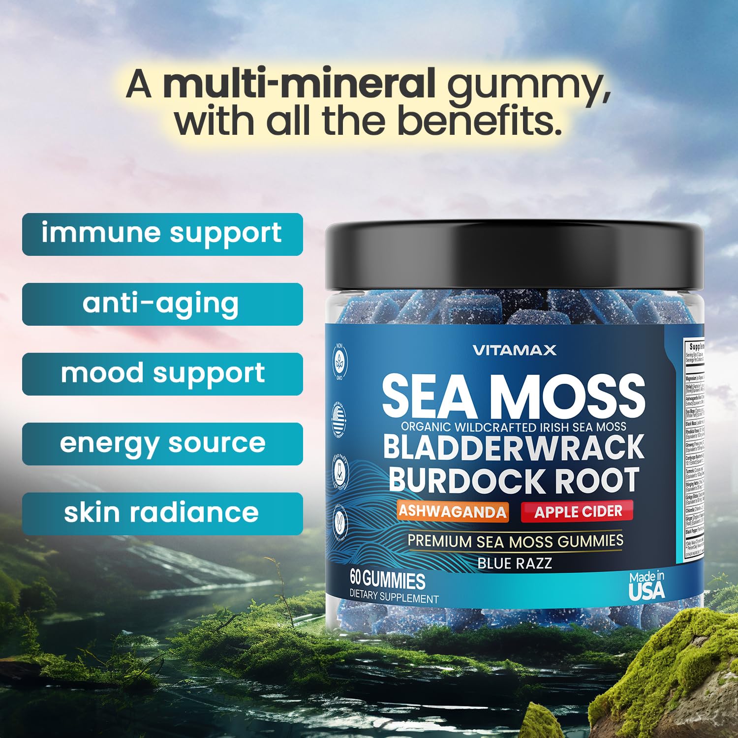 Vitamax Blended Vitamin & Mineral Gummies side view