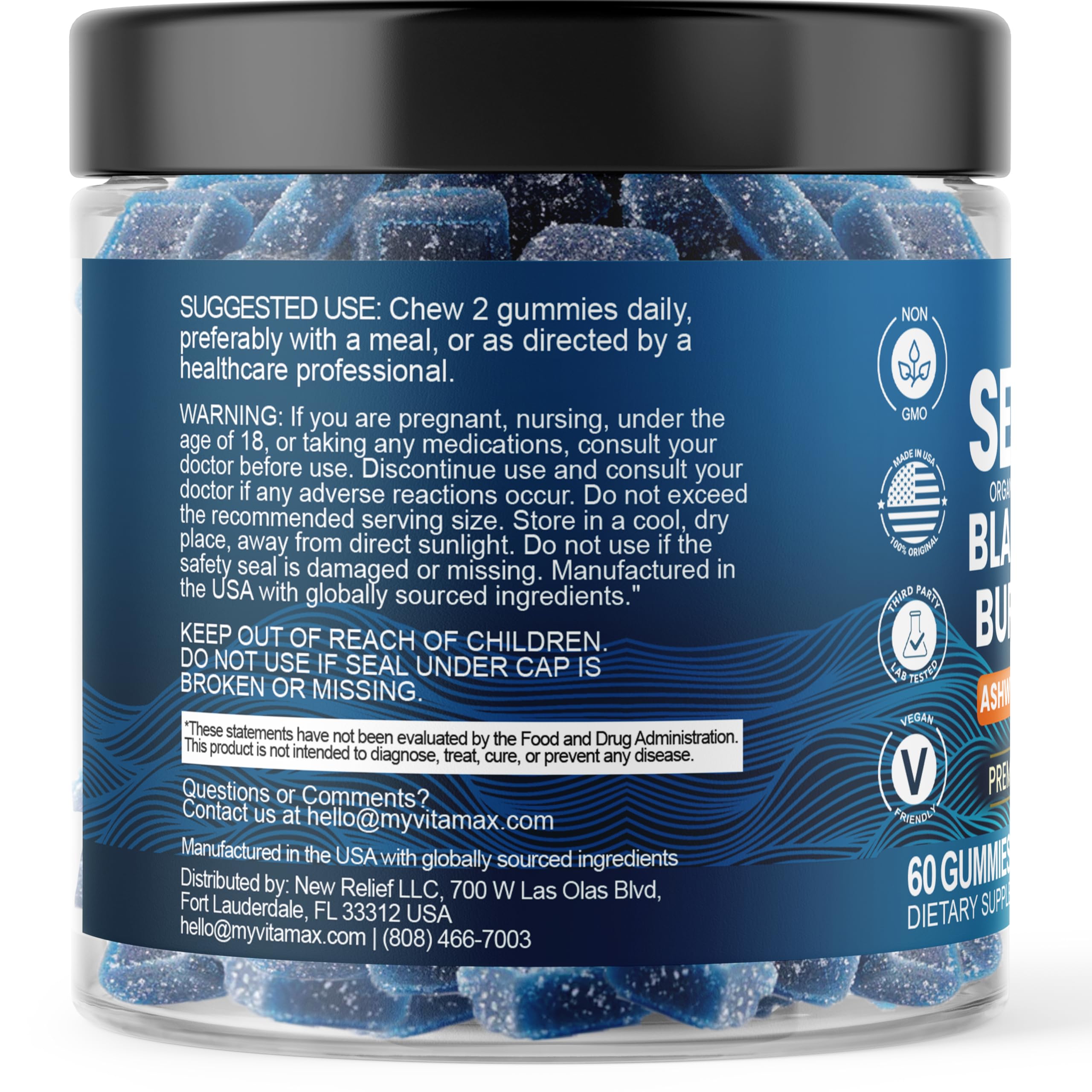 Vitamax Blended Vitamin & Mineral Gummies with a serving suggestion