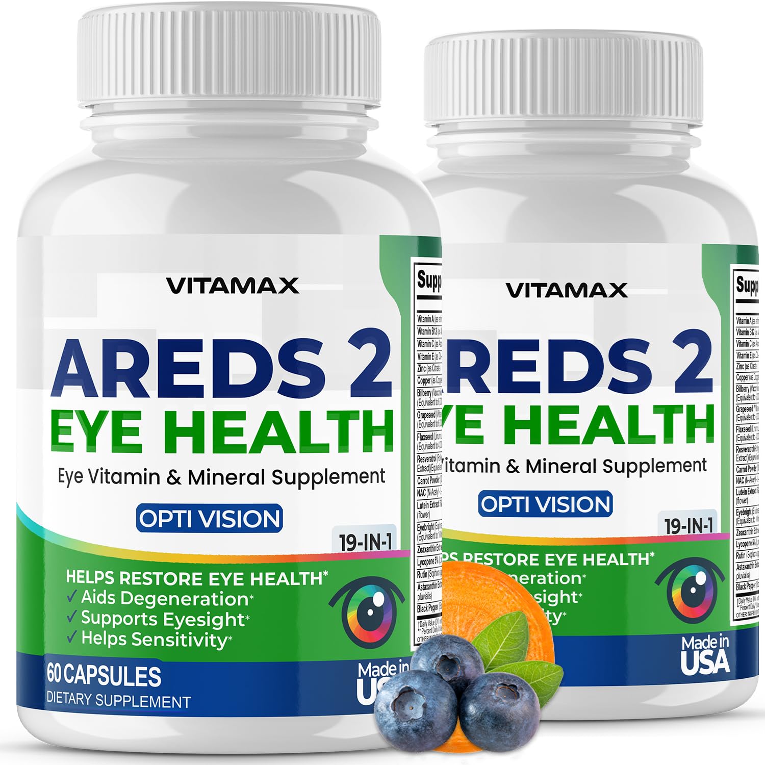 Vitamax Eye Health Supplements bottle front view