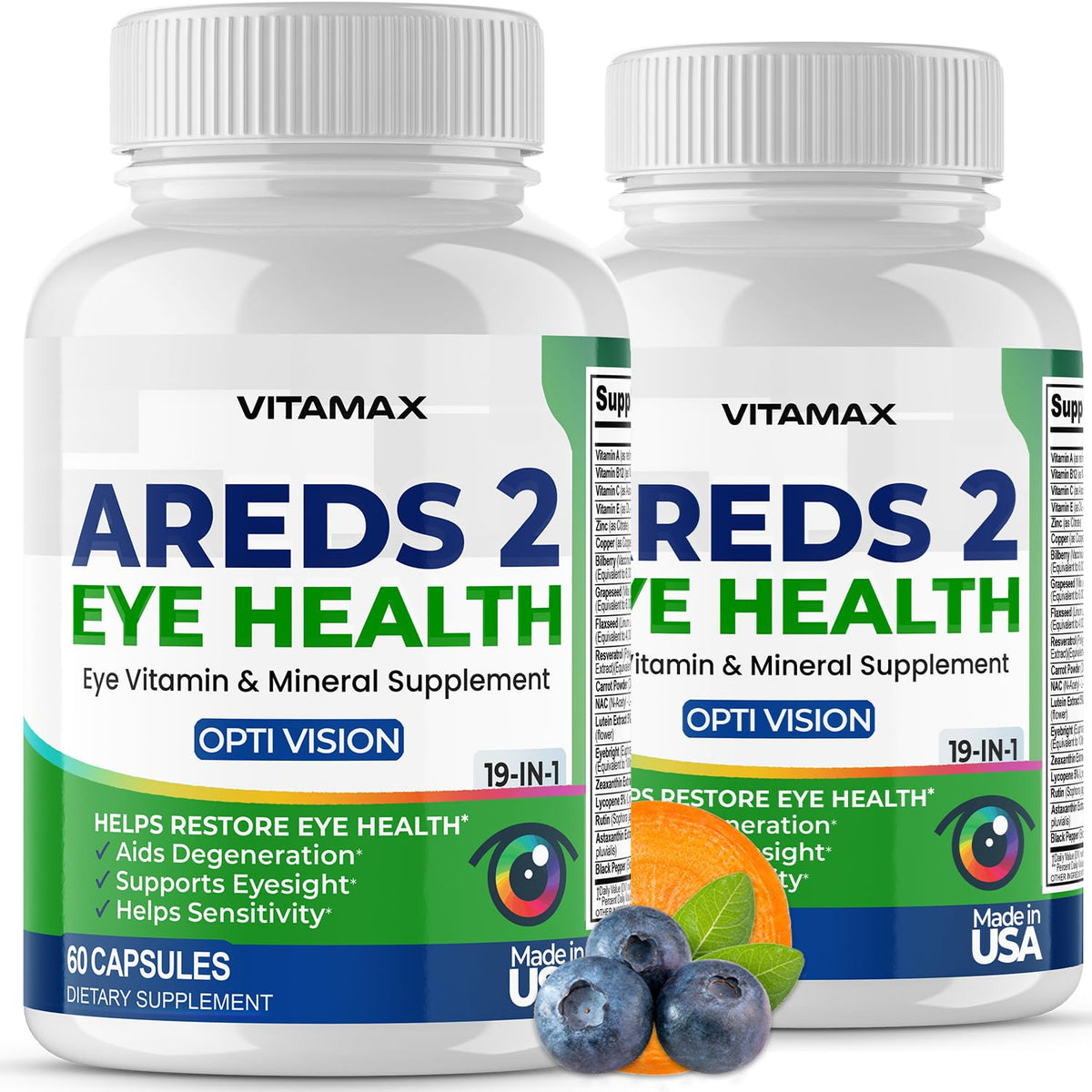 Vitamax Eye Health Supplements bottle front view