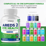 Vitamax Eye Health Supplements bottle with capsules