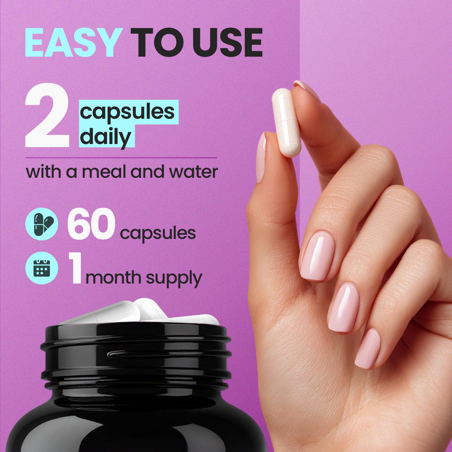 Vitamax Hair, Skin & Nails Supplement displayed with lifestyle items