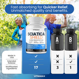 Vitamax Sciatica Shield Supplement lifestyle scene with healthy food