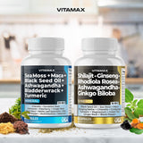Vitamax Sea Moss capsules with minerals infographic