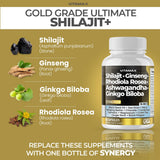Vitamax Shilajit capsules with Himalayan background