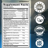 Vitamax True Mineral supplement bottle with a measuring spoon