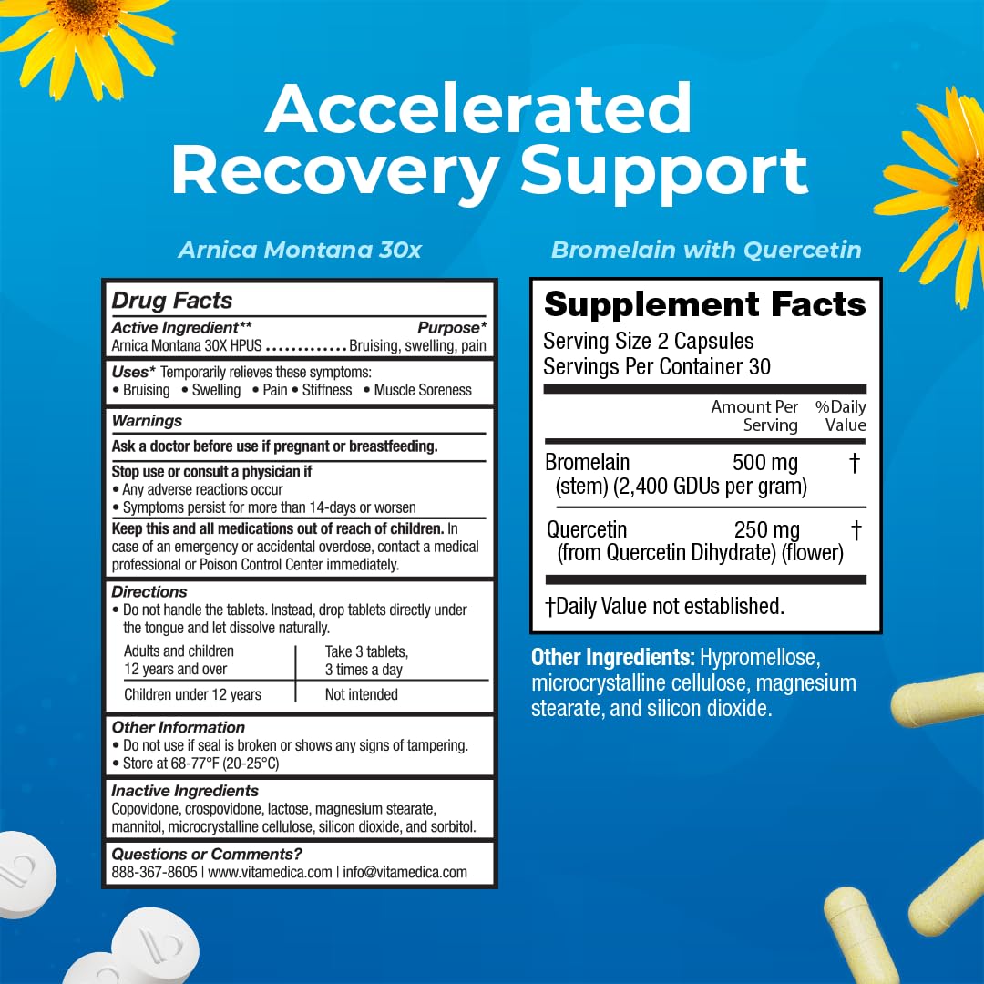 VitaMedica Arnica 30X HPUS tablets bottle side view