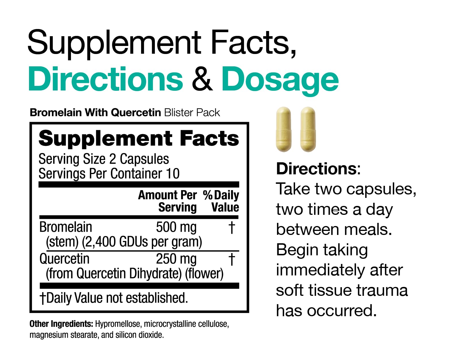 VitaMedica Bromelain Supplement with a glass of water