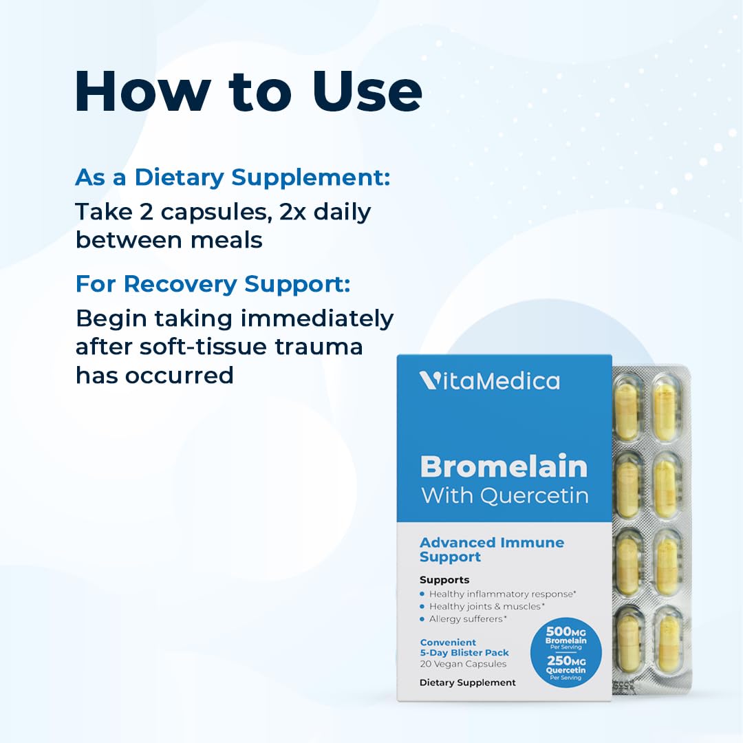 VitaMedica Bromelain with Quercetin capsules with fresh pineapple