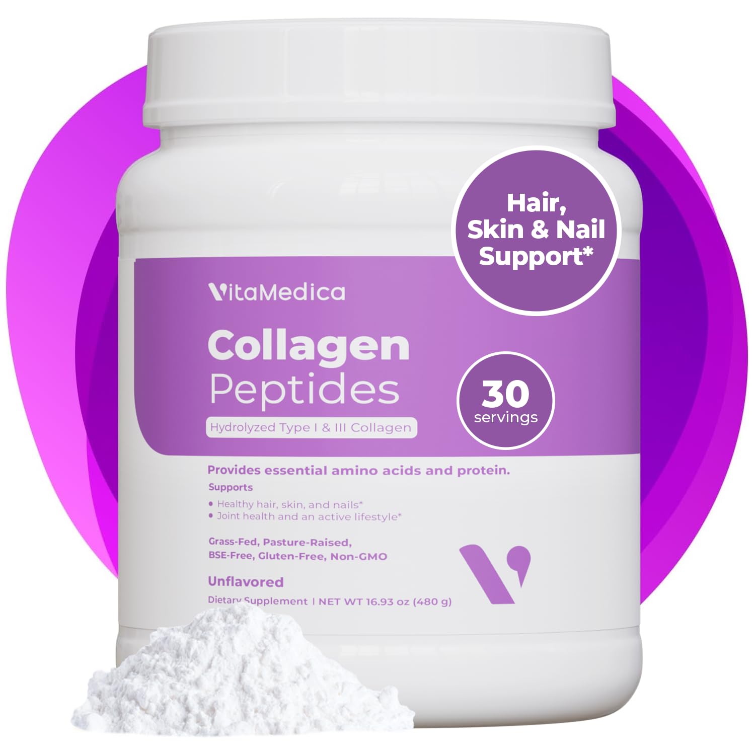 VitaMedica Collagen Peptides 480g front view