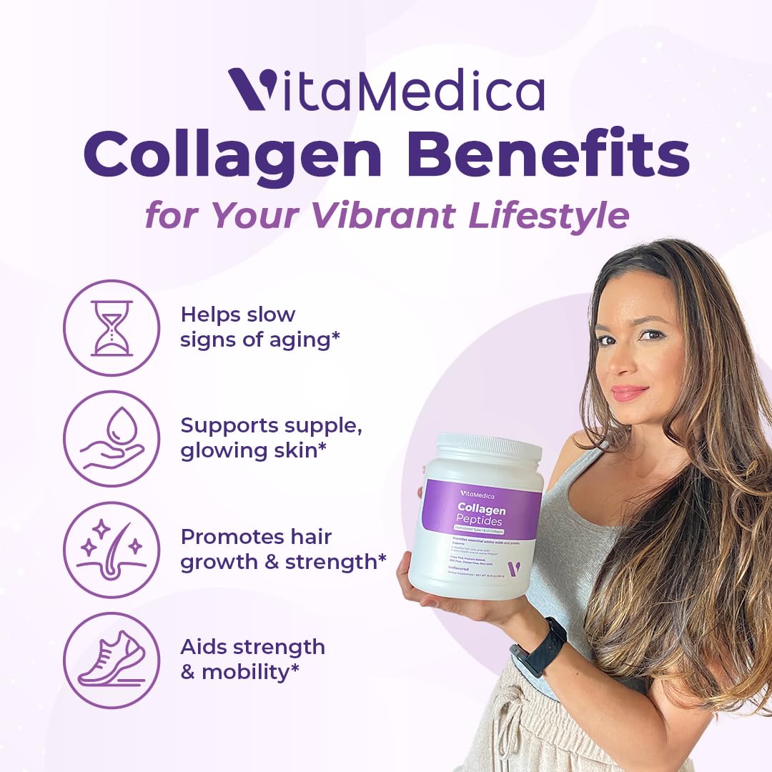 VitaMedica Collagen Peptides packaging with scoop