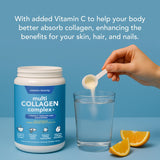 Vitamin Bounty Multi Collagen Complex 358g Powder mixed in a drink
