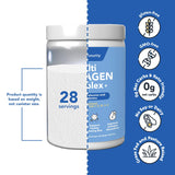 Vitamin Bounty Multi Collagen Complex 358g Powder with a glass of water