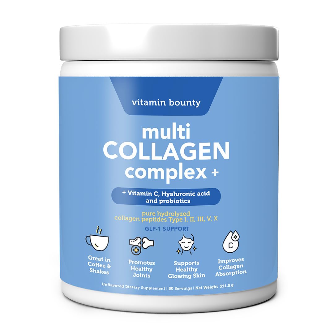 Vitamin Bounty Multi Collagen Complex Powder front view