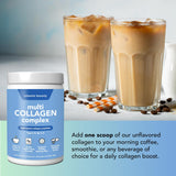 Vitamin Bounty Multi Collagen Complex Powder mixed in smoothie