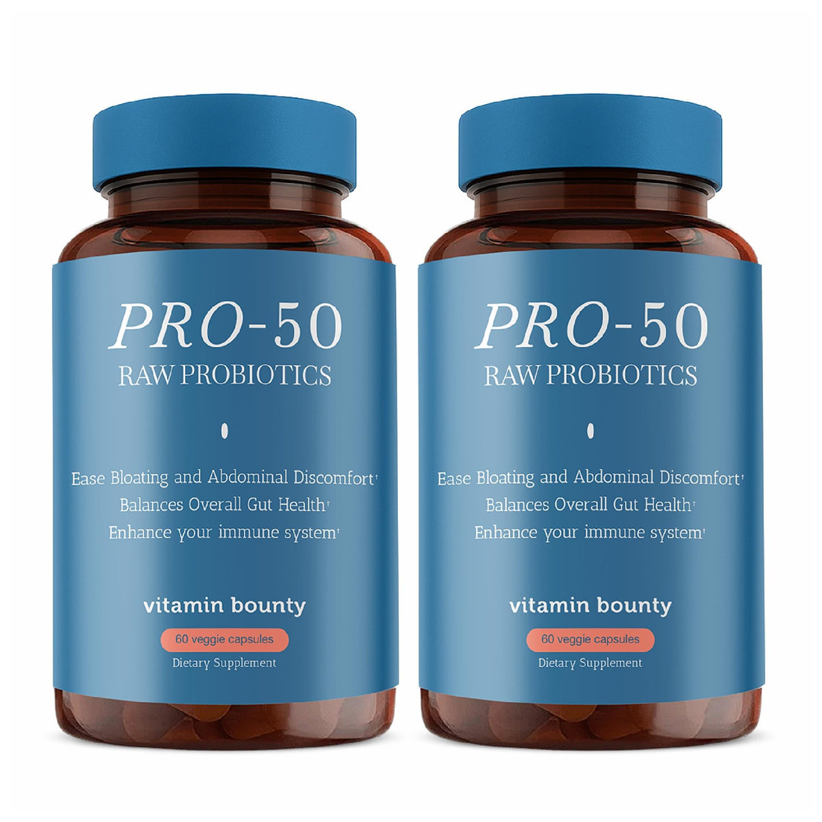 Vitamin Bounty Probiotic Acidophilus 60 capsules front view