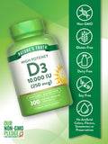 Vitamin D3 supplement facts and ingredients label